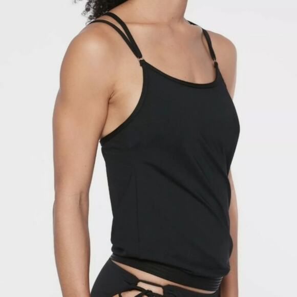 Athleta Cross Back Swim Tank Tankini Black 32 B/C - Picture 6 of 10